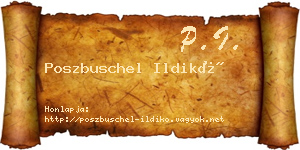 Poszbuschel Ildikó névjegykártya
